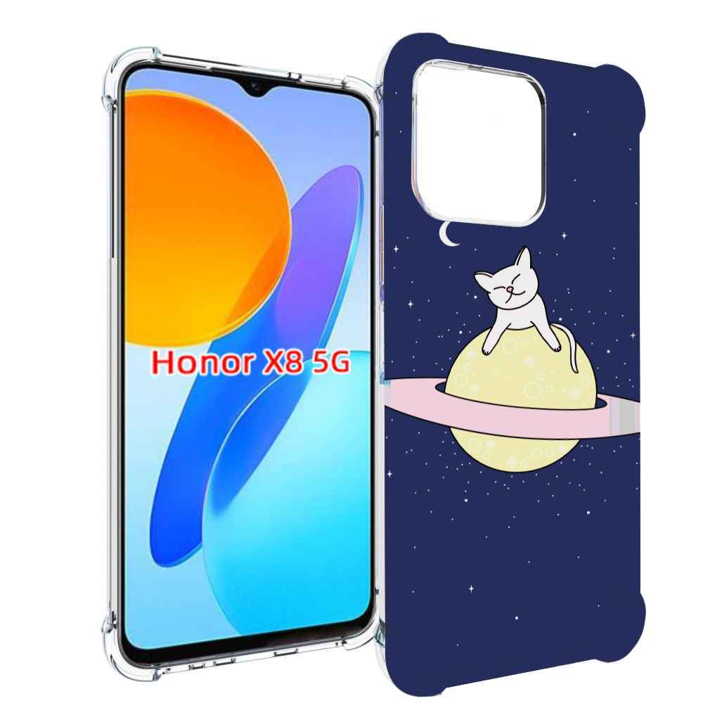 

Чехол MyPads котик на планете для Honor X8 5G, Прозрачный, Tocco