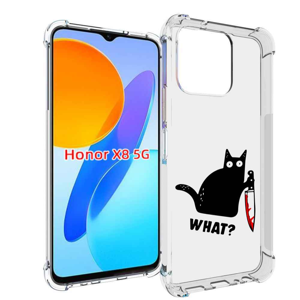 

Чехол MyPads котик-убийца для Honor X8 5G, Прозрачный, Tocco