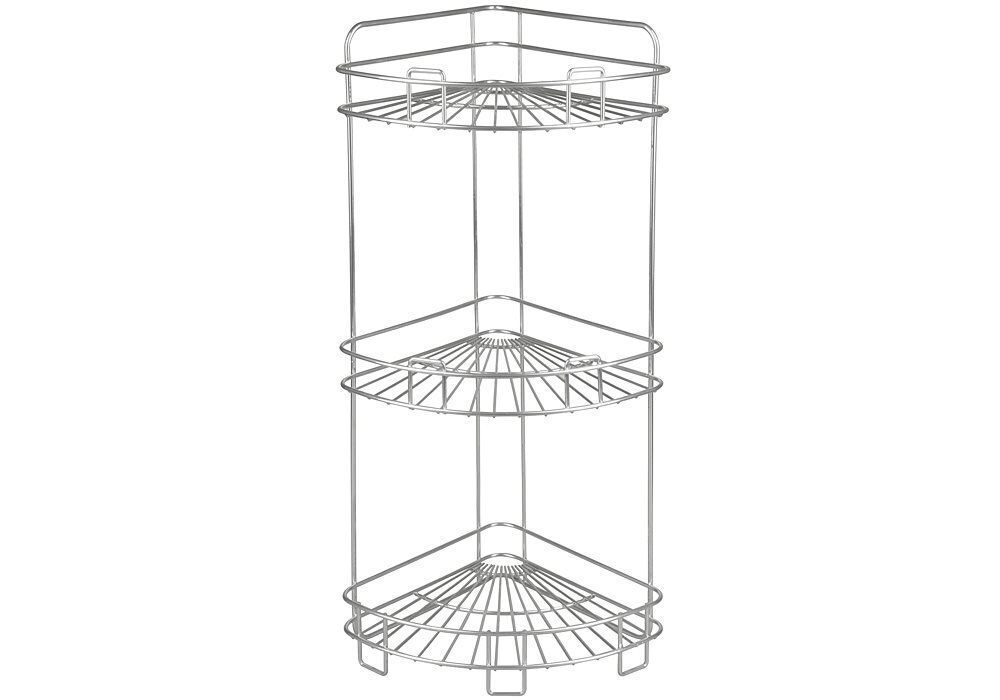 Полка для ванной Rosenberg RUS-385027-3 Zn 3-ярусная угловая 2509₽