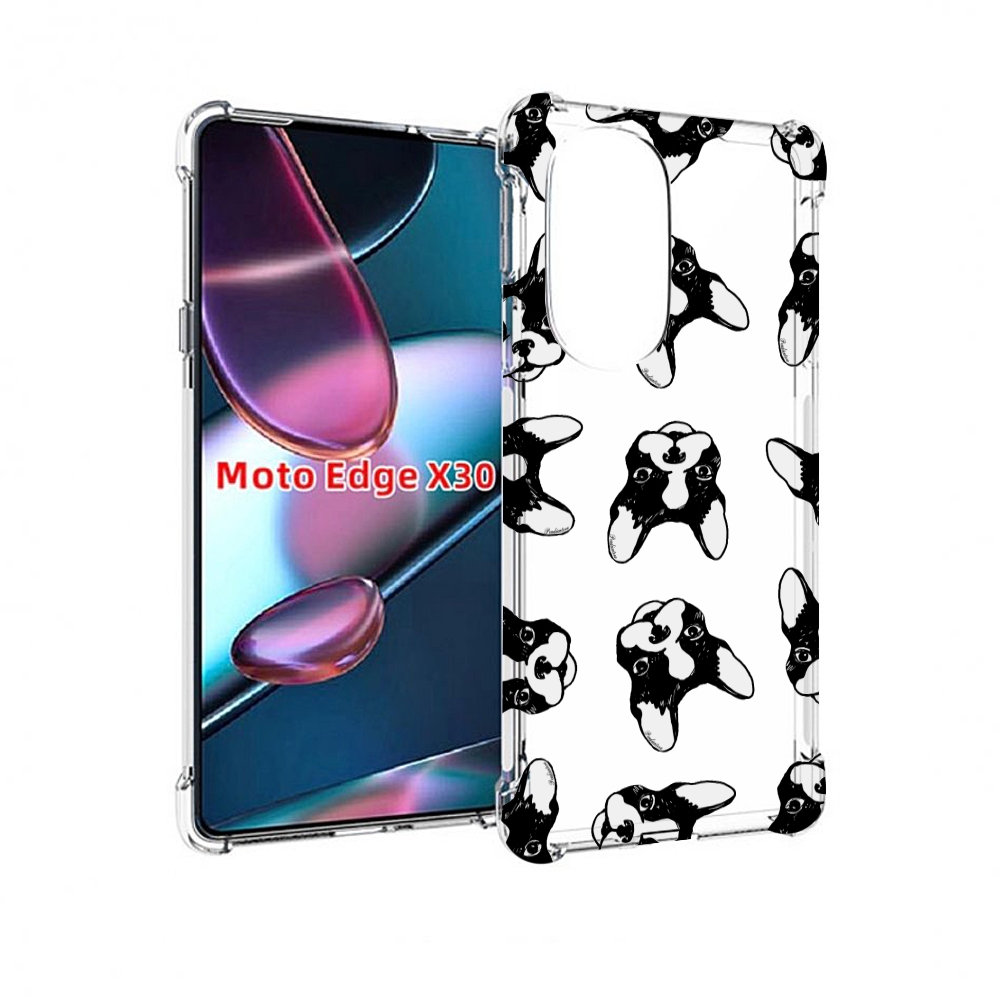 

Чехол MyPads черно белые собачки для Motorola Moto Edge X30, Прозрачный, Tocco