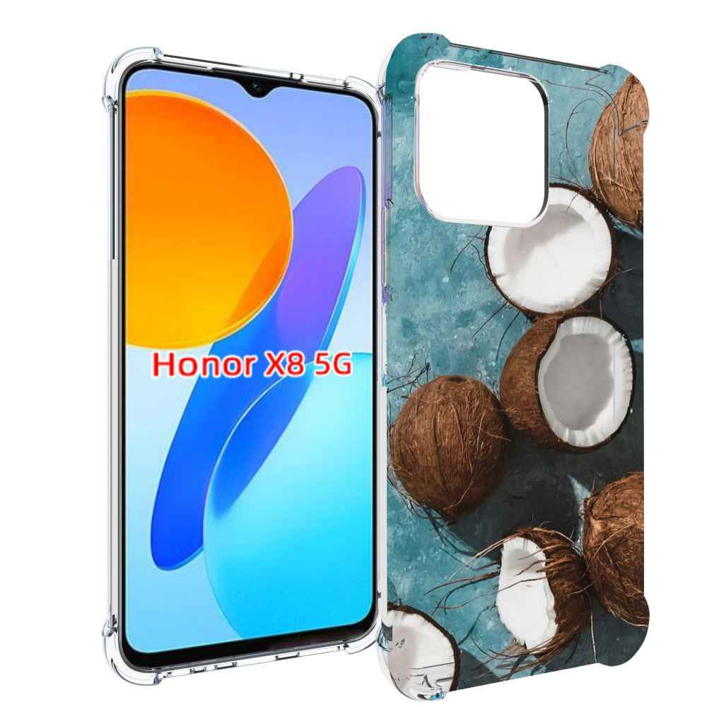 

Чехол MyPads красивые-кокосы для Honor X8 5G, Прозрачный, Tocco