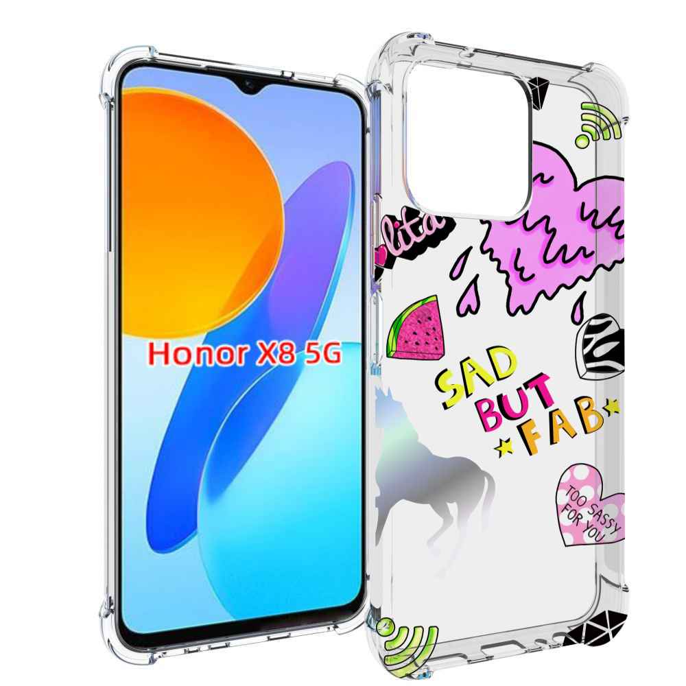 

Чехол MyPads красивые-смайлики для Honor X8 5G, Прозрачный, Tocco