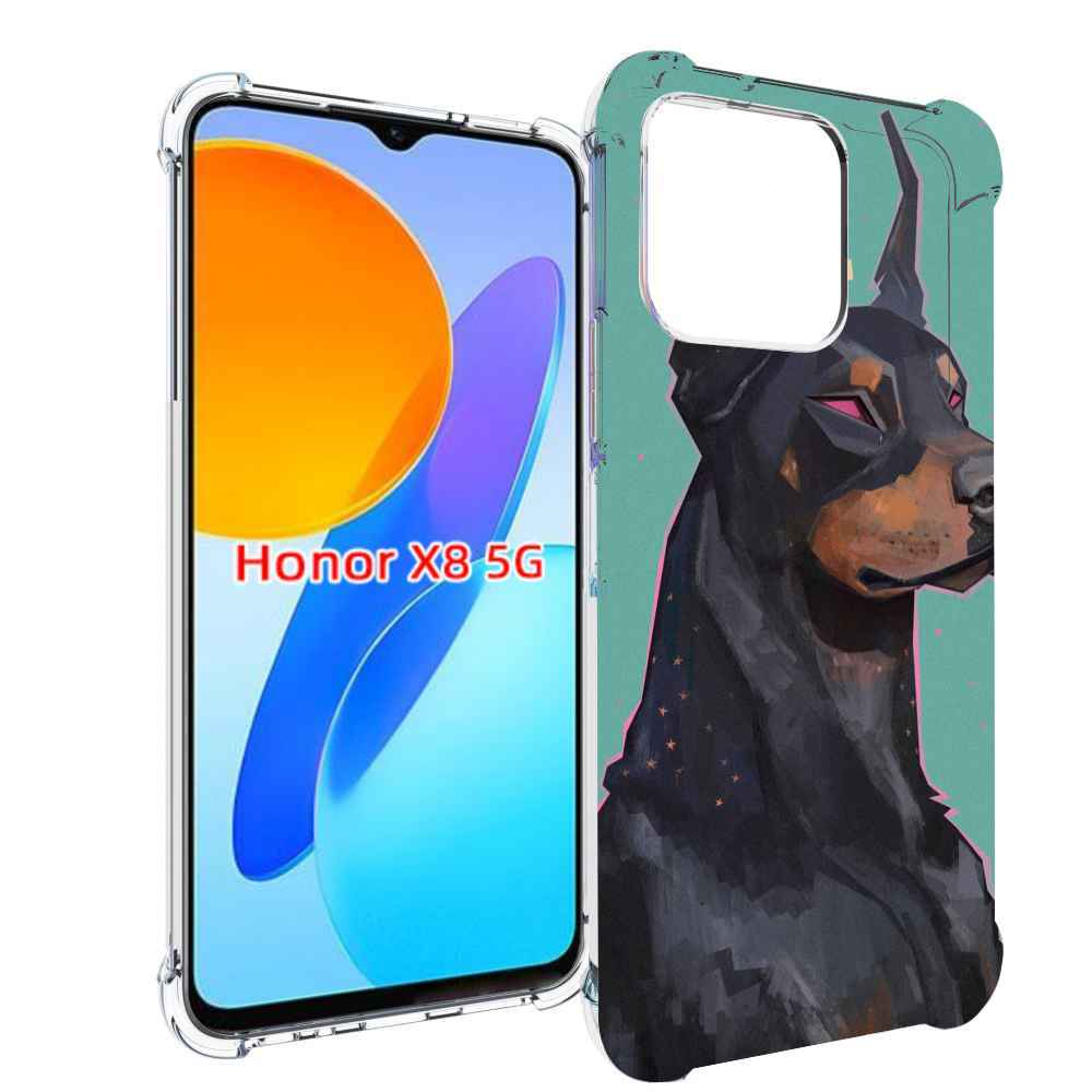 

Чехол MyPads красивый-доберман для Honor X8 5G, Прозрачный, Tocco