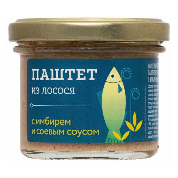 

Паштет Медовый дом из лосося с имбирем и соевым соусом 100 г