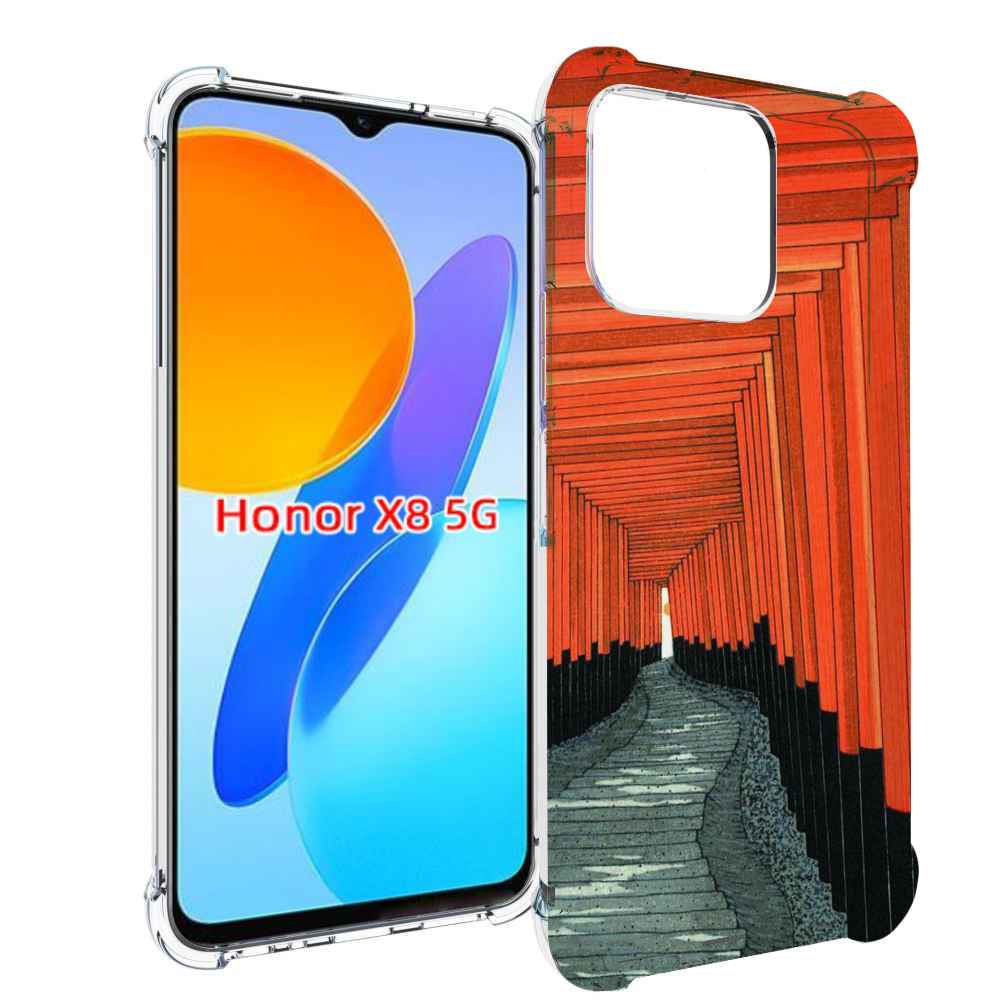 

Чехол MyPads красный коридор для Honor X8 5G, Прозрачный, Tocco