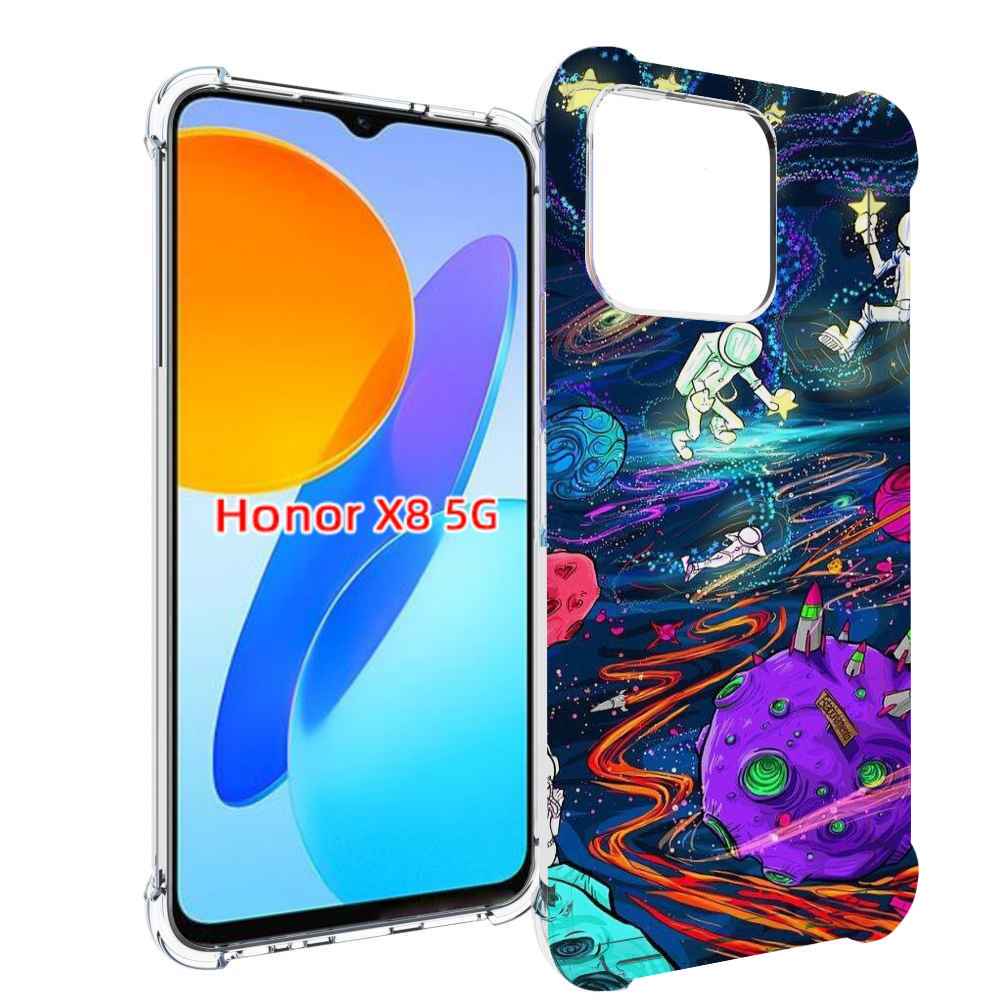

Чехол MyPads красочный космос для Honor X8 5G, Прозрачный, Tocco