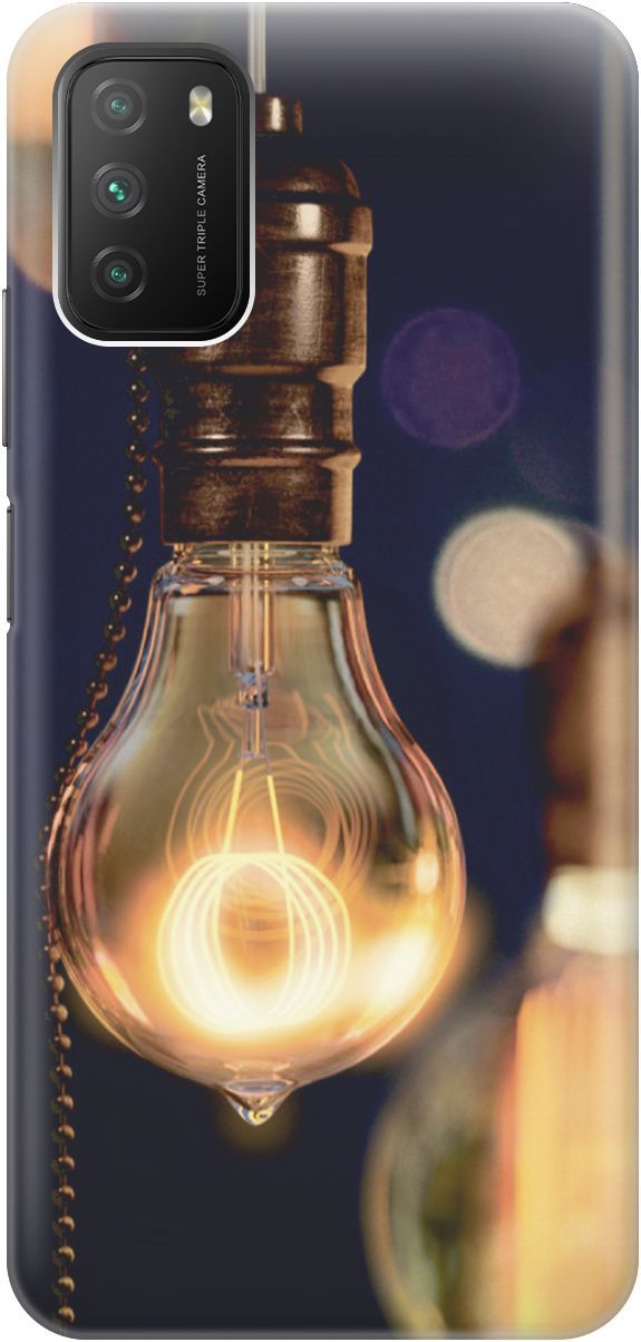 

Чехол на Xiaomi Redmi 9T "Ретро-лампа", Желтый;синий, 3564