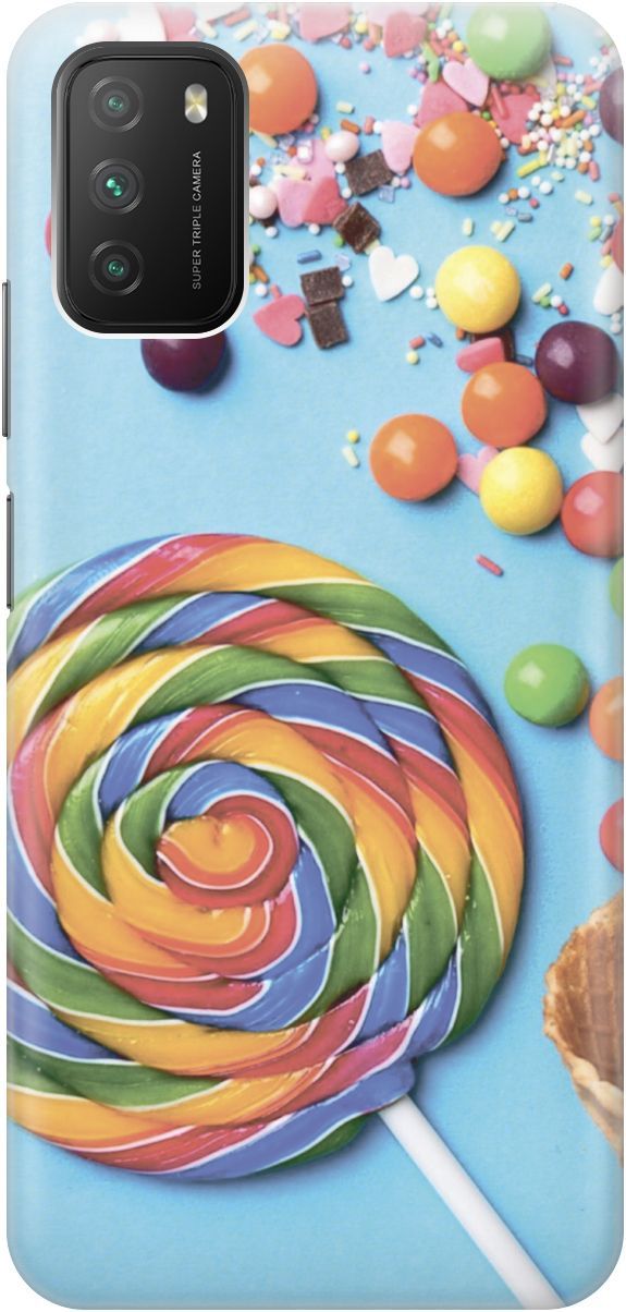 

Чехол на Xiaomi Redmi 9T "Разноцветный леденец", Голубой;желтый, 3564