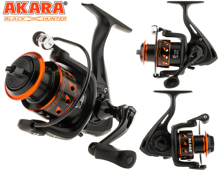 

Катушка безынерционная Akara Black Hunter BHF2000 9+1 з/ш, Катушка безынерционная Akara Black Hunter BHF