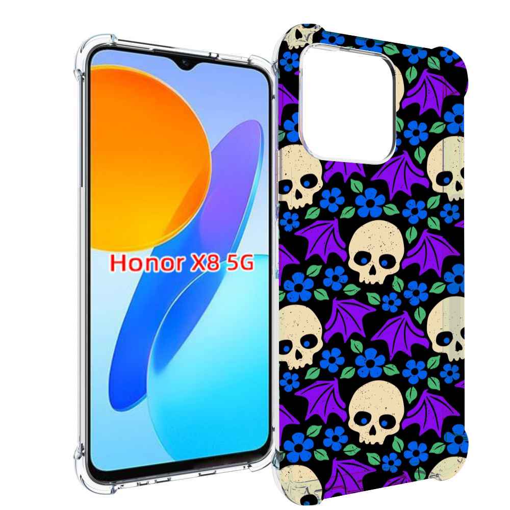 

Чехол MyPads крылатые черепа для Honor X8 5G, Прозрачный, Tocco