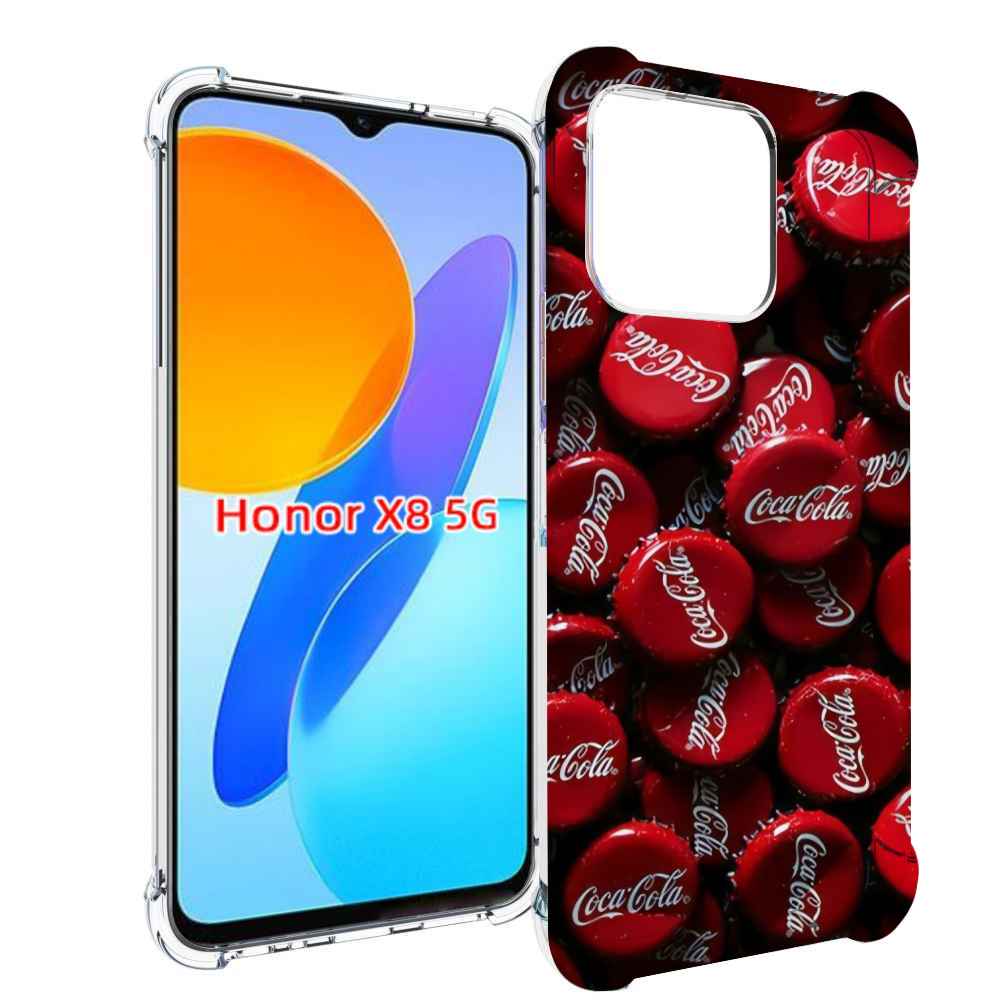 

Чехол MyPads крышки от кокаколы для Honor X8 5G, Прозрачный, Tocco