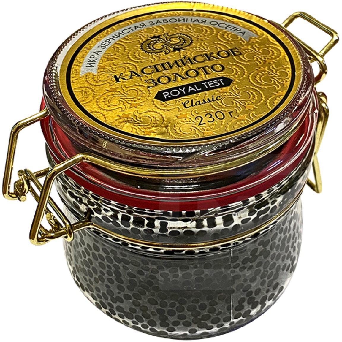 

Икра осетра черная Каспийское Золото натуральная зернистая 230 г