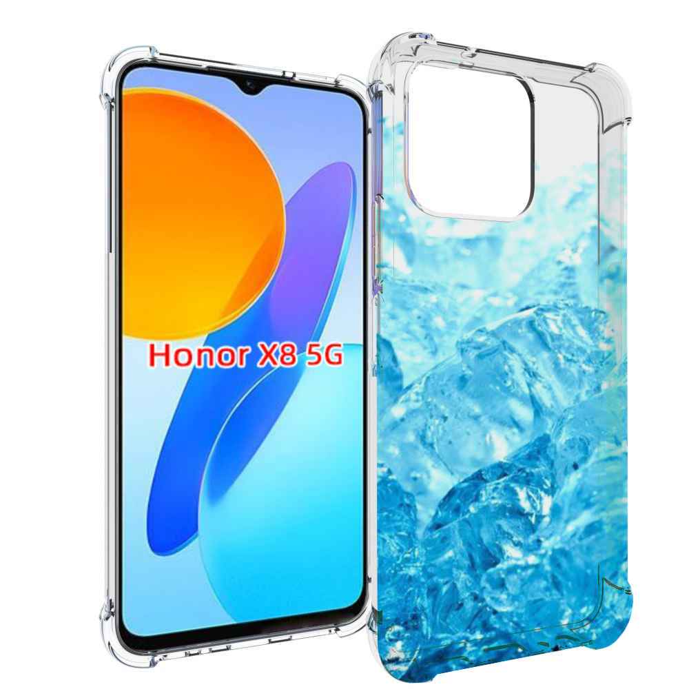 

Чехол MyPads кусочки-льда для Honor X8 5G, Прозрачный, Tocco