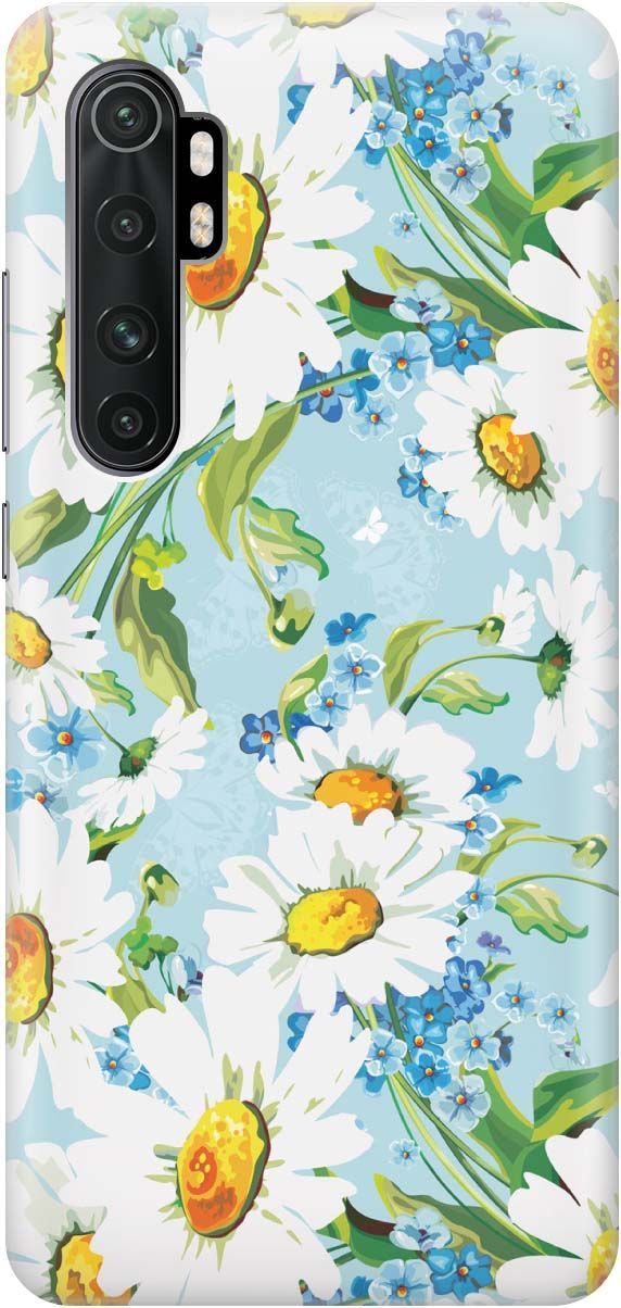 

Чехол на Xiaomi Mi Note 10 Lite "Поле ромашек", Белый;голубой, 433