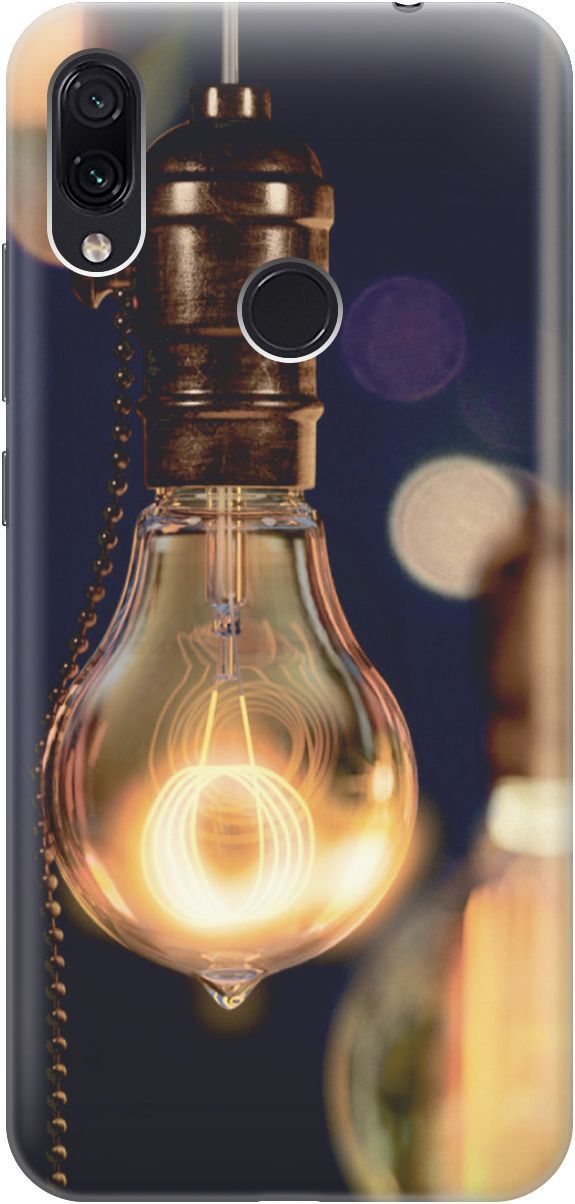 

Чехол на Xiaomi Redmi Note 7 "Ретро-лампа", Желтый;синий, 3571
