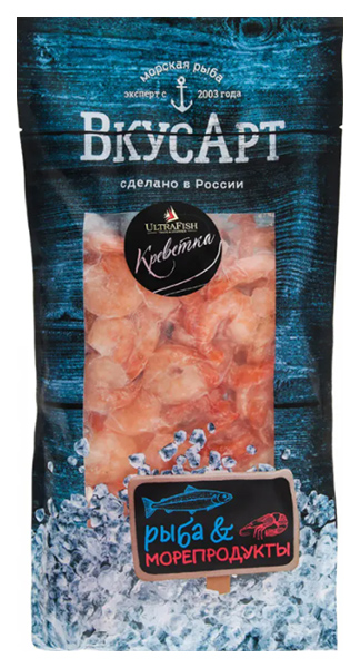 

Креветки ВкусАрт с хвостом очищенные 500 г