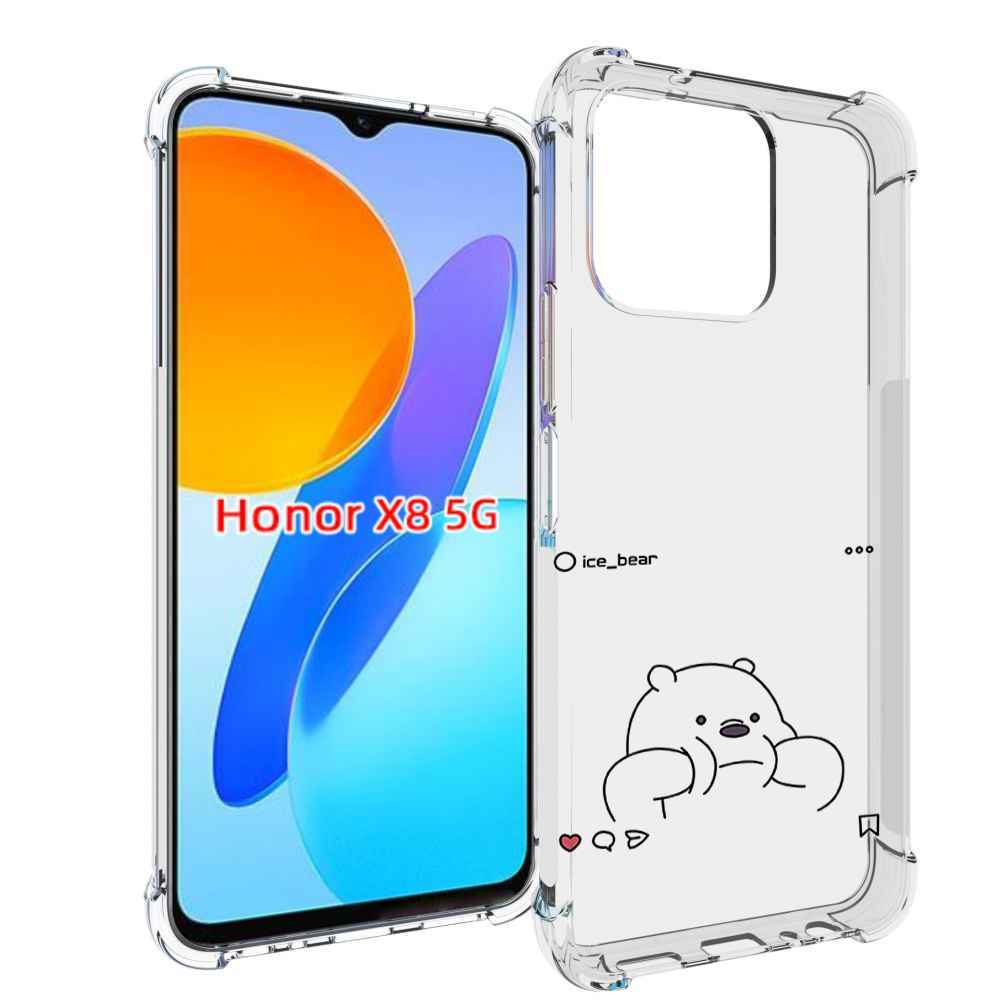 

Чехол MyPads ледяной-медведь для Honor X8 5G, Прозрачный, Tocco