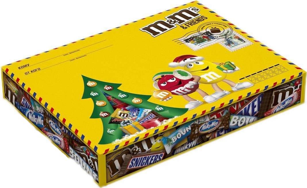

Сладкий подарочный набор Mars M&M's and Friends конверт малый 258 г
