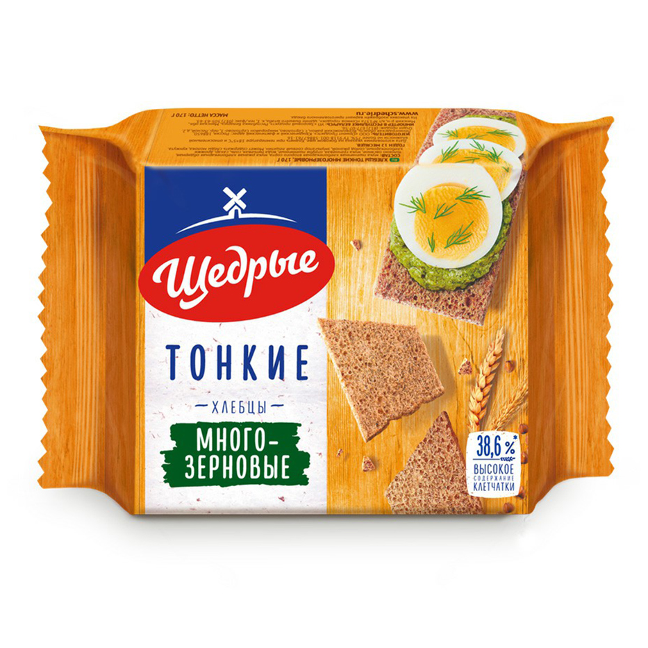 

Хлебцы мультизерновые Щедрые тонкие 170 г