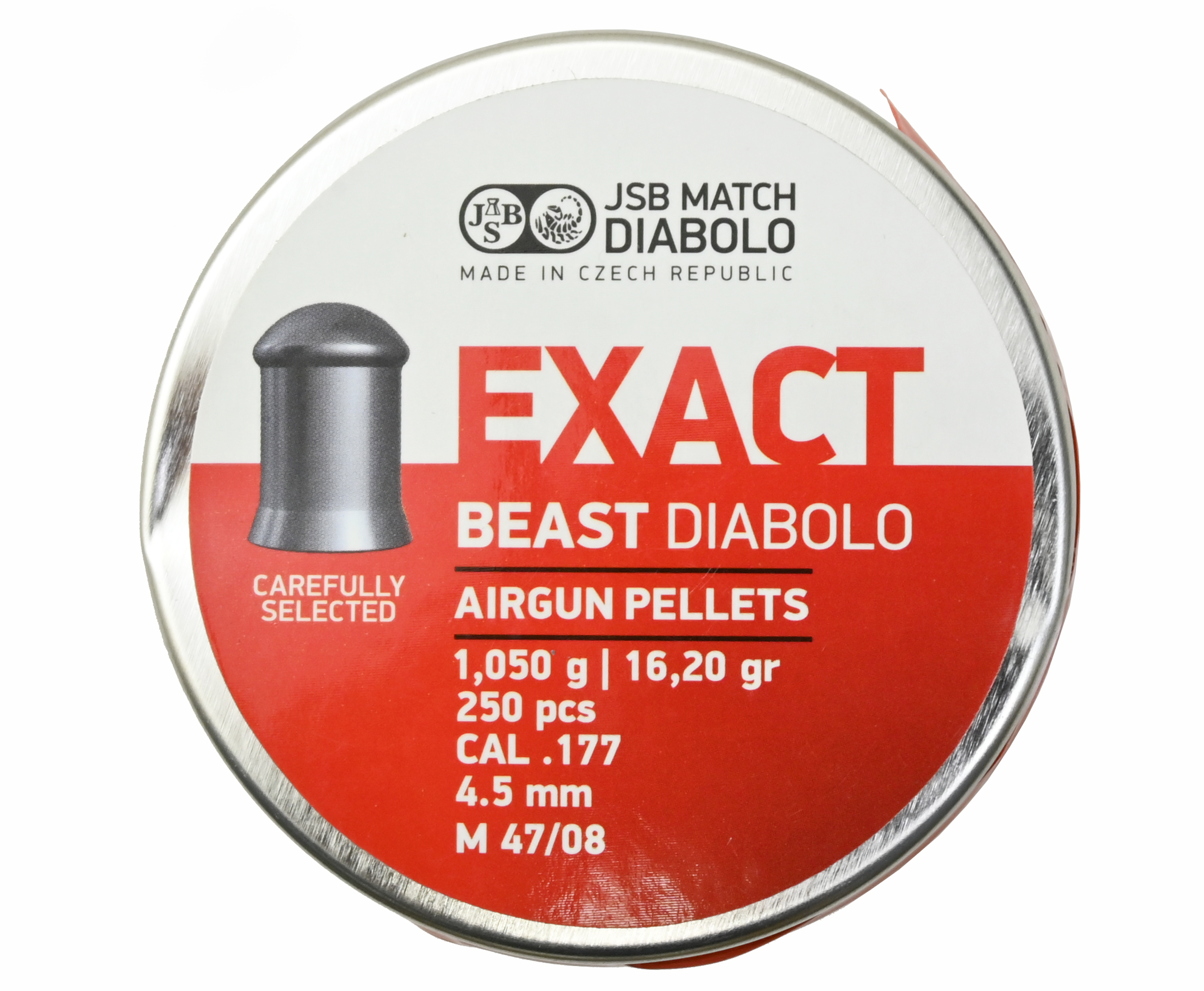 Пули пневматические JSB Exact Beast Diabolo 4.5 мм 250 шт, 1.05 г