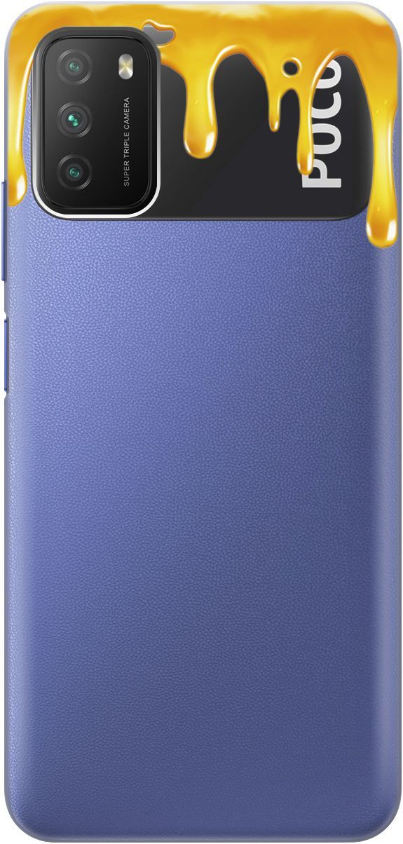 

Чехол на Xiaomi Redmi 9T "Honey" прозрачный, Прозрачный;желтый, 1830