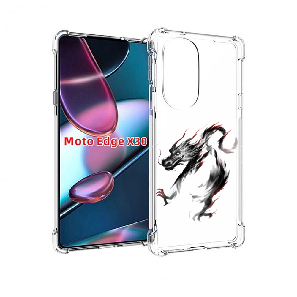 

Чехол MyPads черный дракон для Motorola Moto Edge X30, Прозрачный, Tocco
