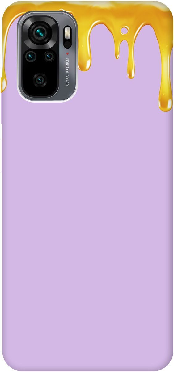 

Чехол на Xiaomi Redmi Note 10 "Honey" сиреневый, Фиолетовый;оранжевый, 2634