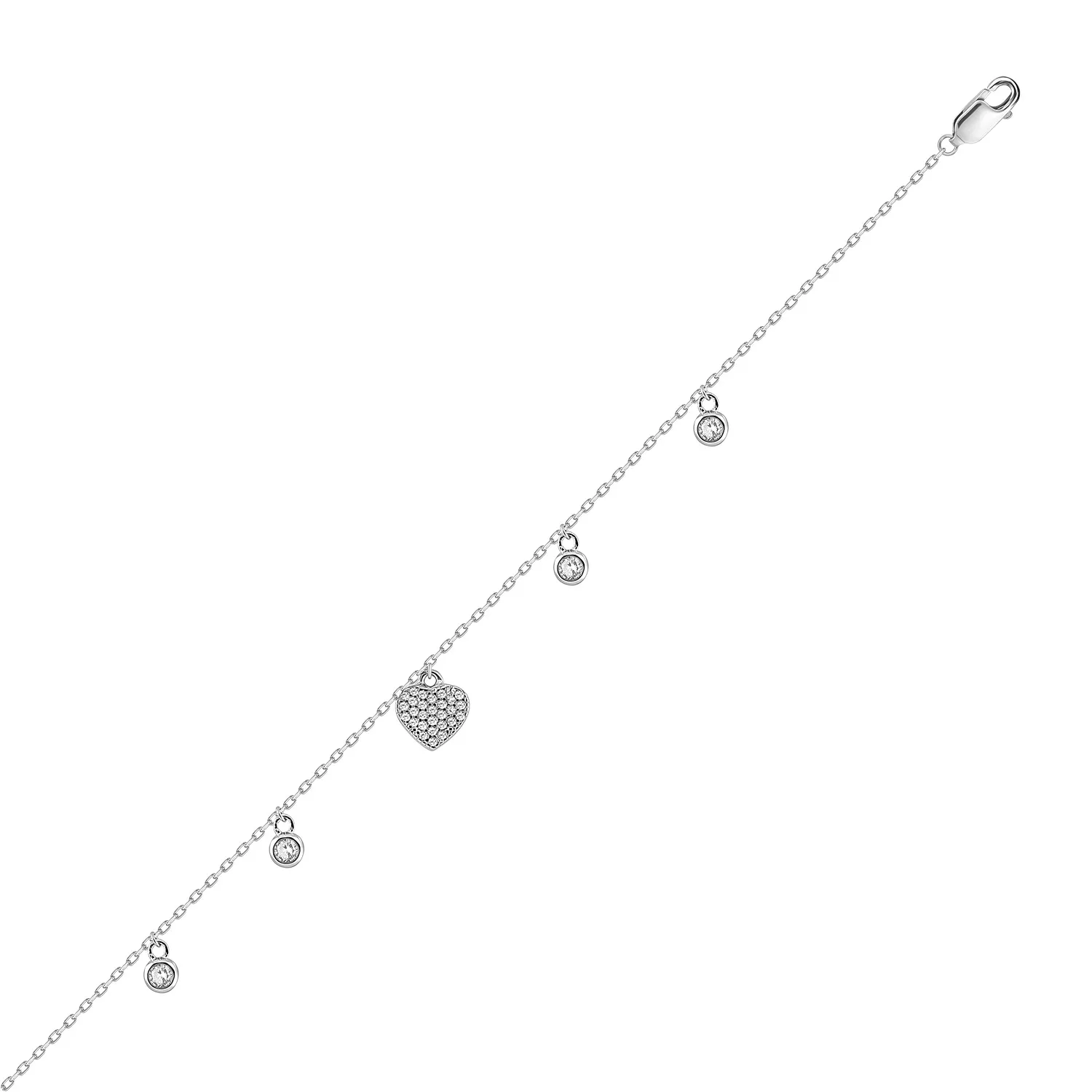 Браслет из серебра с фианитом р.19 MIUZ Diamonds B2036-PR-3771