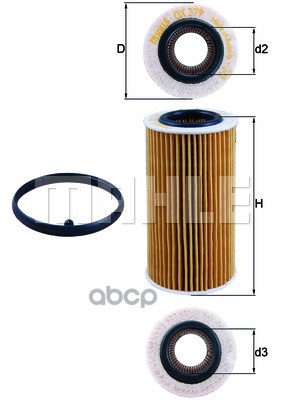 

Фильтр масляный Mahle/Knecht OX379D, OX379D