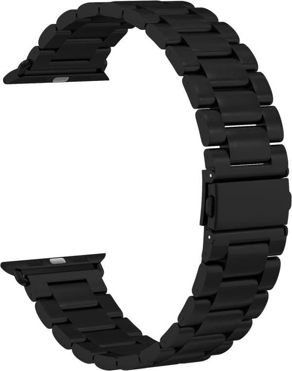 

Ремешок стальной GSMIN Classic Collection для Apple Watch Series 3 38/40 (Черный)