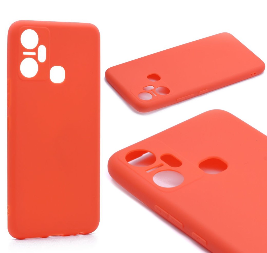 

Силиконовый чехол TPU Case матовый Infinix Smart 6 Plus оранжевый