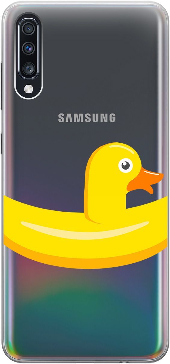 

Чехол на Samsung Galaxy A70/A70s "Duck Swim Ring" прозрачный, Прозрачный;белый, 5398