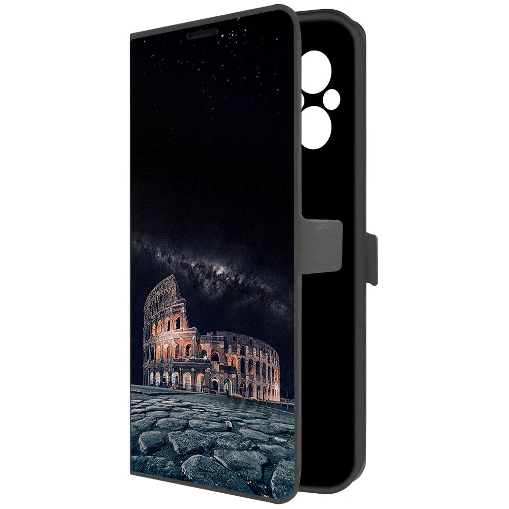 

Чехол-книжка Krutoff Eco Book для Xiaomi Poco M5 Италия, Колизей (черный)