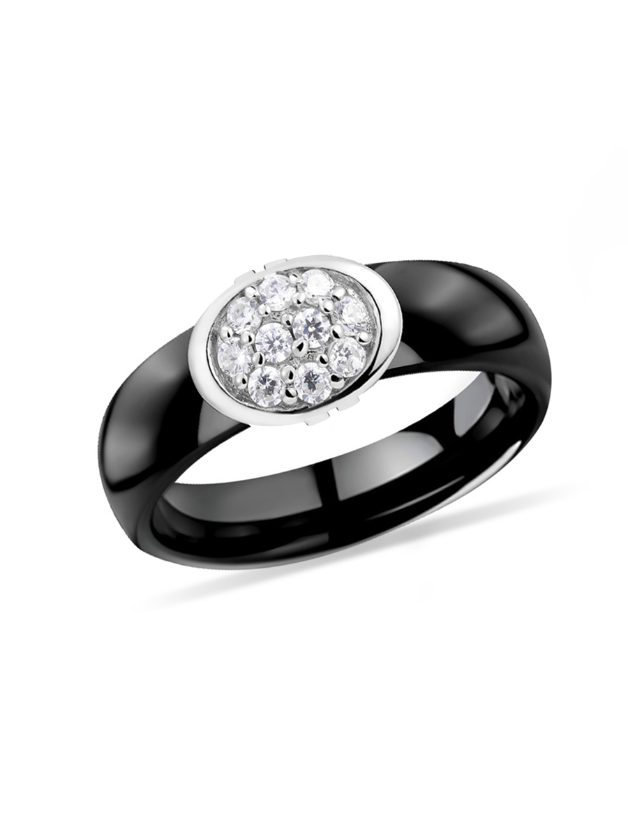 

Кольцо из керамики/серебра р. 16,5 VALTERA 063362, фианит, 063362
