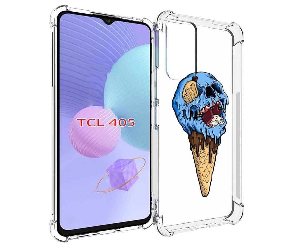 

Чехол MyPads мороженное череп для TCL 405, Tocco