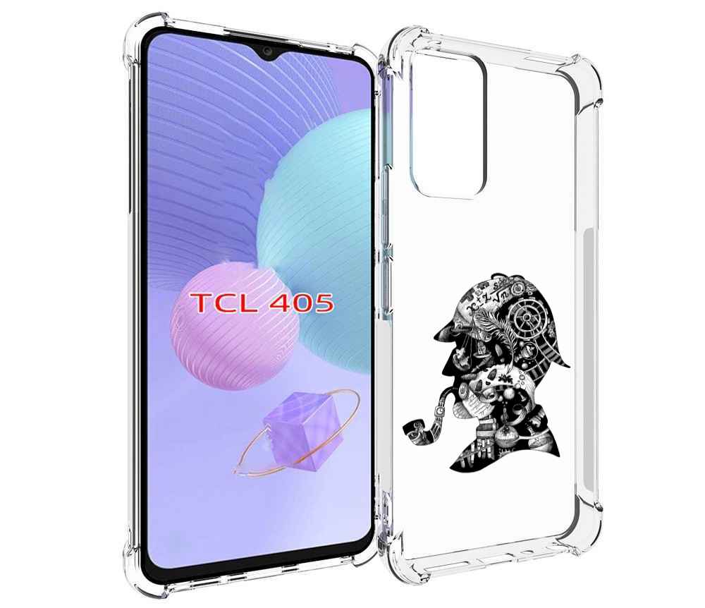 

Чехол MyPads мужчина с трубкой абстракция для TCL 405, Tocco