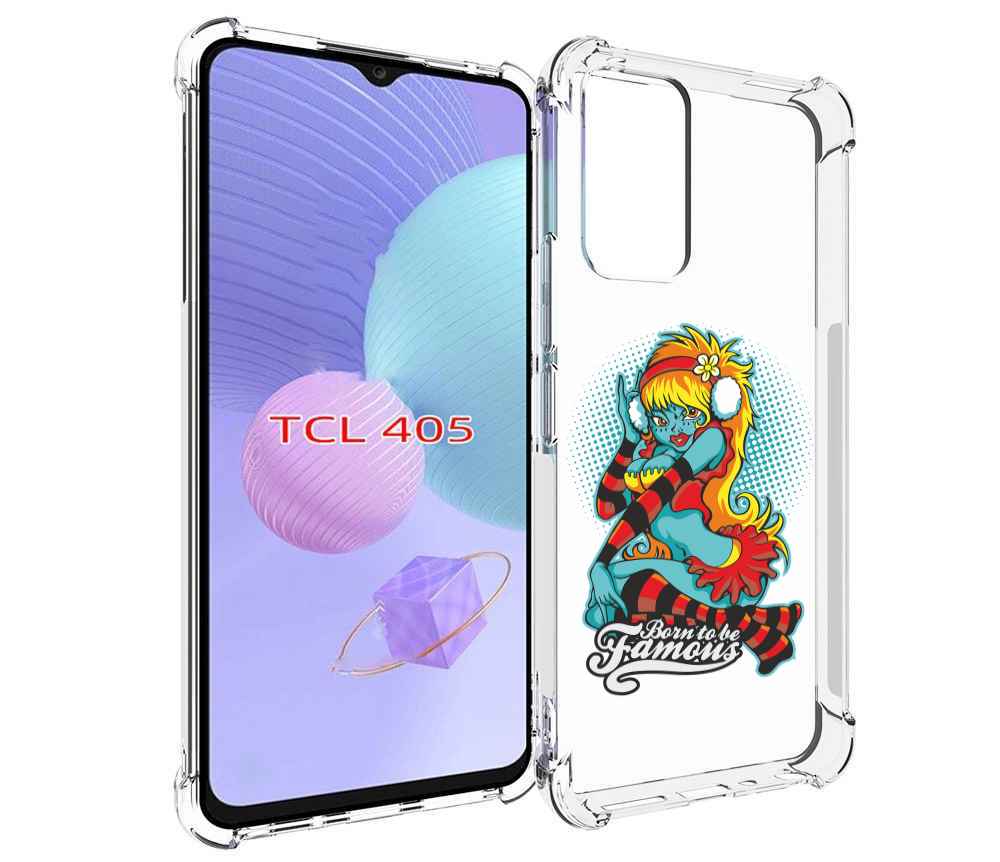 

Чехол MyPads нарисованная девушка в наушниках для TCL 405, Tocco