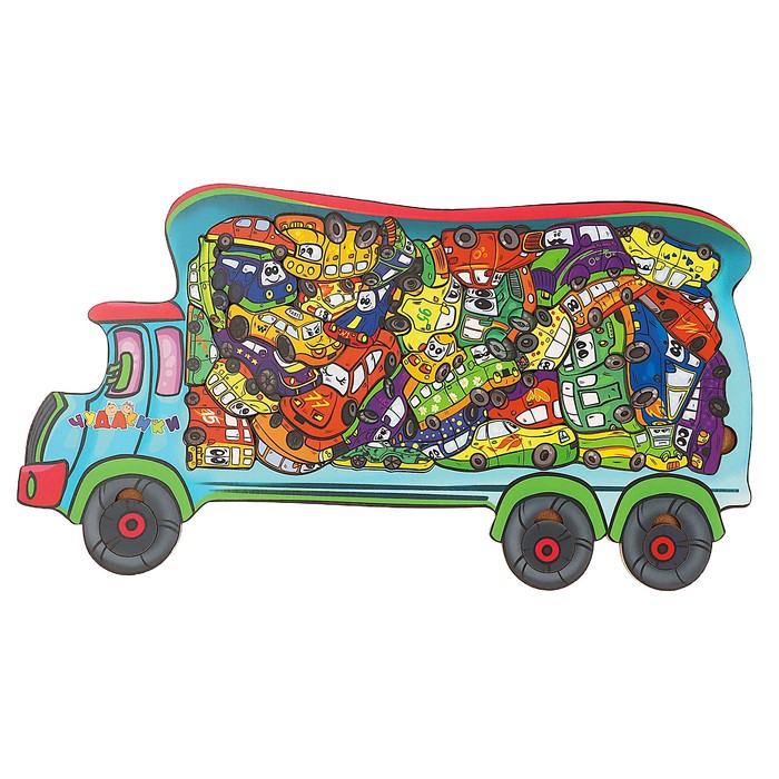 фото Пазл-головоломка «грузовик с машинками» чудасики