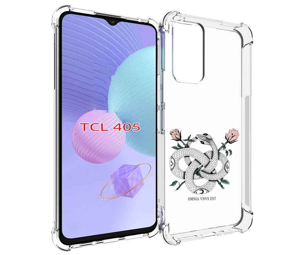 Чехол MyPads нарисованная змея абстракция для TCL 405