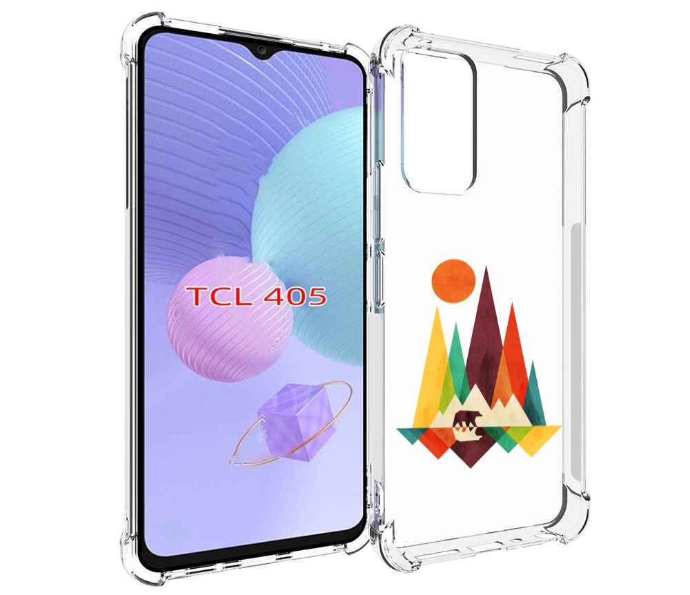 

Чехол MyPads нарисованные горы с медведем для TCL 405, Tocco