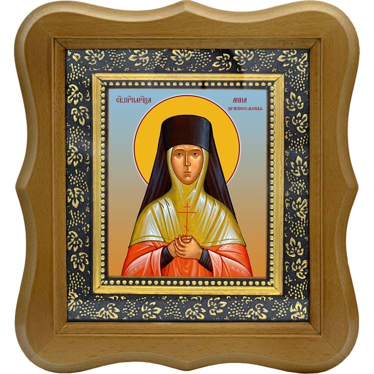 

Анна Красносельская (Макандина), преподобномученица, послушница. Икона на холсте.