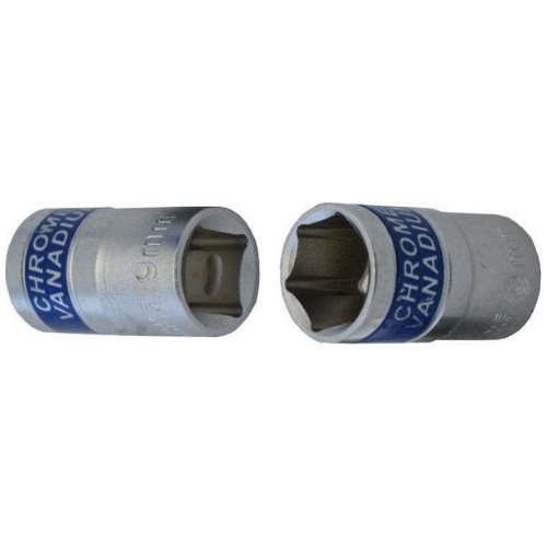 

Торцевая головка Autoluxe 66930, 9 мм, 1/2", шестигранная, CrV, ф22х38L