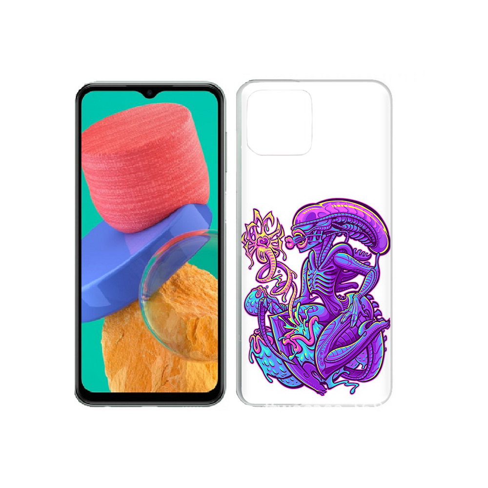 

Чехол MyPads Tocco для Samsung Galaxy M33 чужой фиолетовый цвет (PT227322.603.693), Прозрачный, Tocco