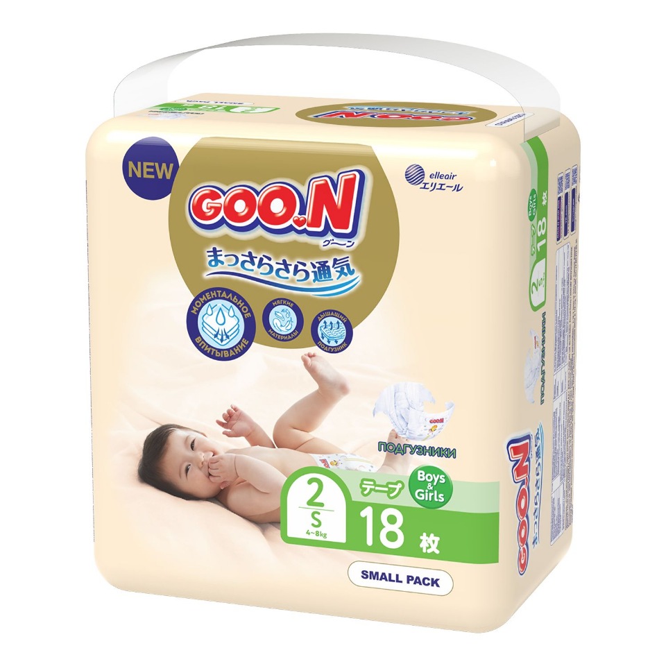 фото Подгузники goon soft 2/s (4-8 кг) 18 шт. 100000788