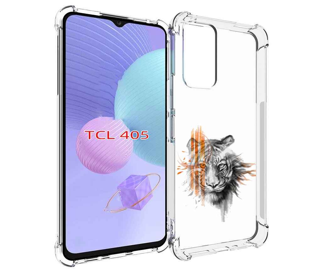 Чехол MyPads огненный тигр для TCL 405