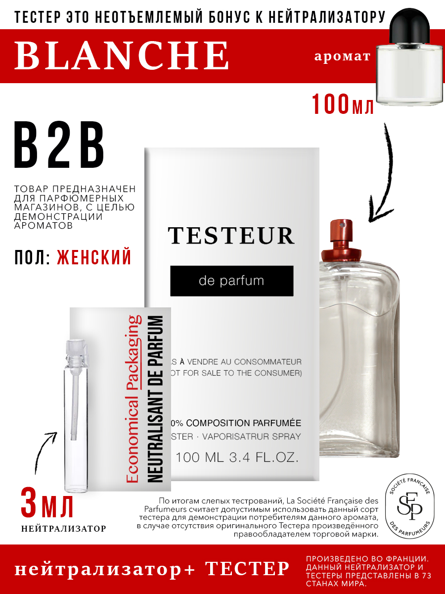 Нейтрализатор Economical Packaging+Бонус Testeur Blanche женский