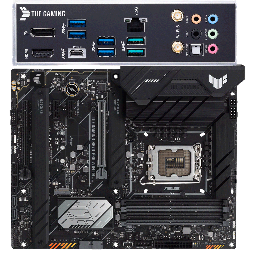 фото Материнская плата asus tuf gaming h670-pro wifi d4 h670 socket-1700