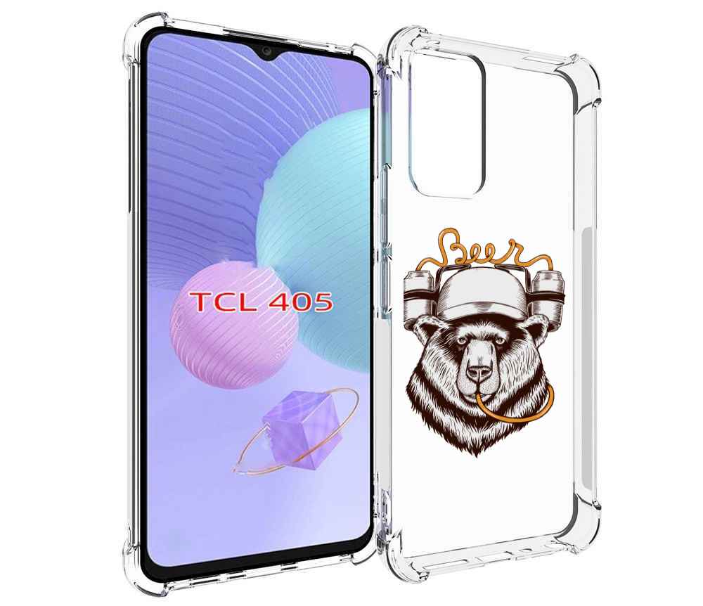 

Чехол MyPads пивной медведь для TCL 405, Tocco