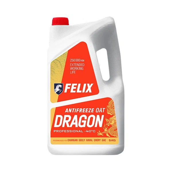 фото Антифриз felix dragon g12+ готовый -45c красный 5 кг 430206405 felix арт. 430206405