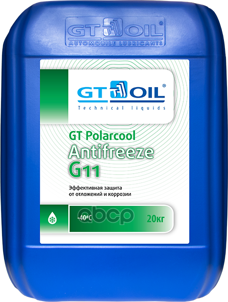 фото Антифриз gt polarcool g11 зеленый, 20 кг gt oil арт. 4634444008757